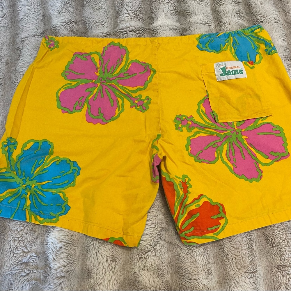 Vintage Jams Yellow Floral Shorts